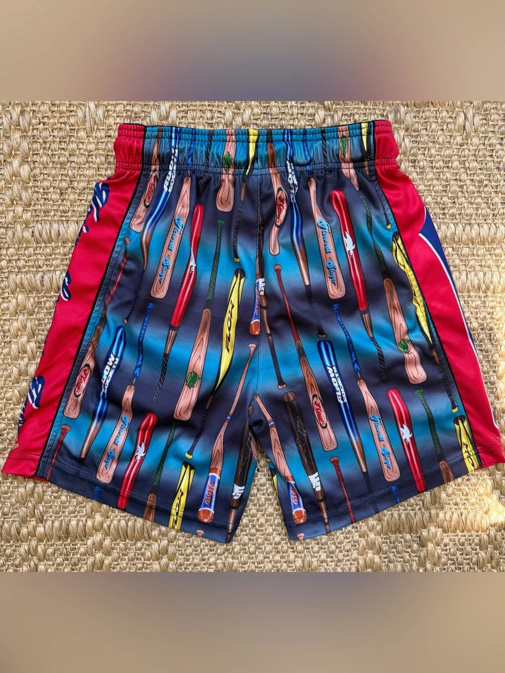 Flow Society Baseball Bat Print Shorts
